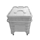 Caixa Plástica GRU 372 Litros Com Puxador Lateral Completa Branca