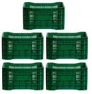Caixa Plástica Horti Frutti Verde 20kg ,50 Litros- 5 UN