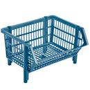 Cesto Plástico Empilhável Pequeno, Azul Azul