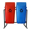 Conjunto Coleta Seletiva Gruplast 60L Kit com 2 Lixeiras.