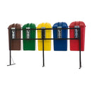 Conjunto Coleta Seletiva Gruplast 50 Litros com 5 Lixeiras