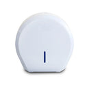 Dispenser Unik para papel higiênico rolo de 300 a 600m com detalhe branco.