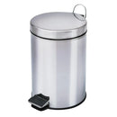 Lixeira inox redonda c/pedal 8l. polido