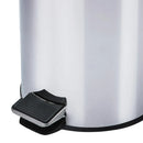 Lixeira inox redonda c/pedal 8l. polido