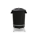 Lixeira Plástica Retangular 100 Litros Com Pedal e Rodas Preta Lixeira Plástica Retangular 100 Litros Com Pedal e Rodas Preta