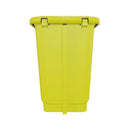 Lixeira Plástica Retangular 50 litros Amarelo Com Pedal