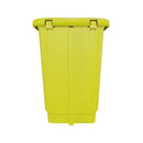 Lixeira Plástica Retangular 25 litros Amarelo Com Pedal